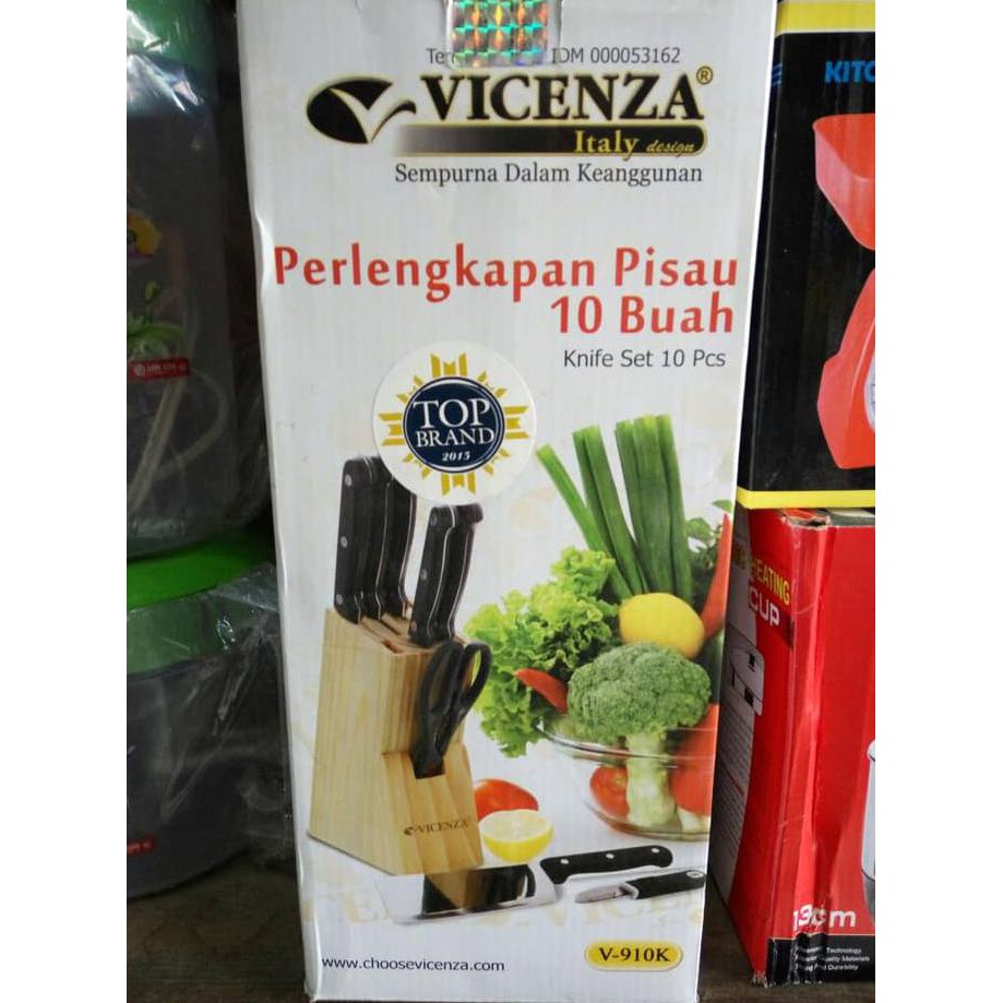 PISAU SET VICENZA HITAM SERBAGUNA PERLENGKAPAN DAPUR