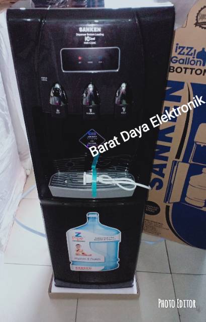 Sanken Dispenser Galon Bawah HWD 520 IC Dispenser Galon Bawah BLACK 170 Watt