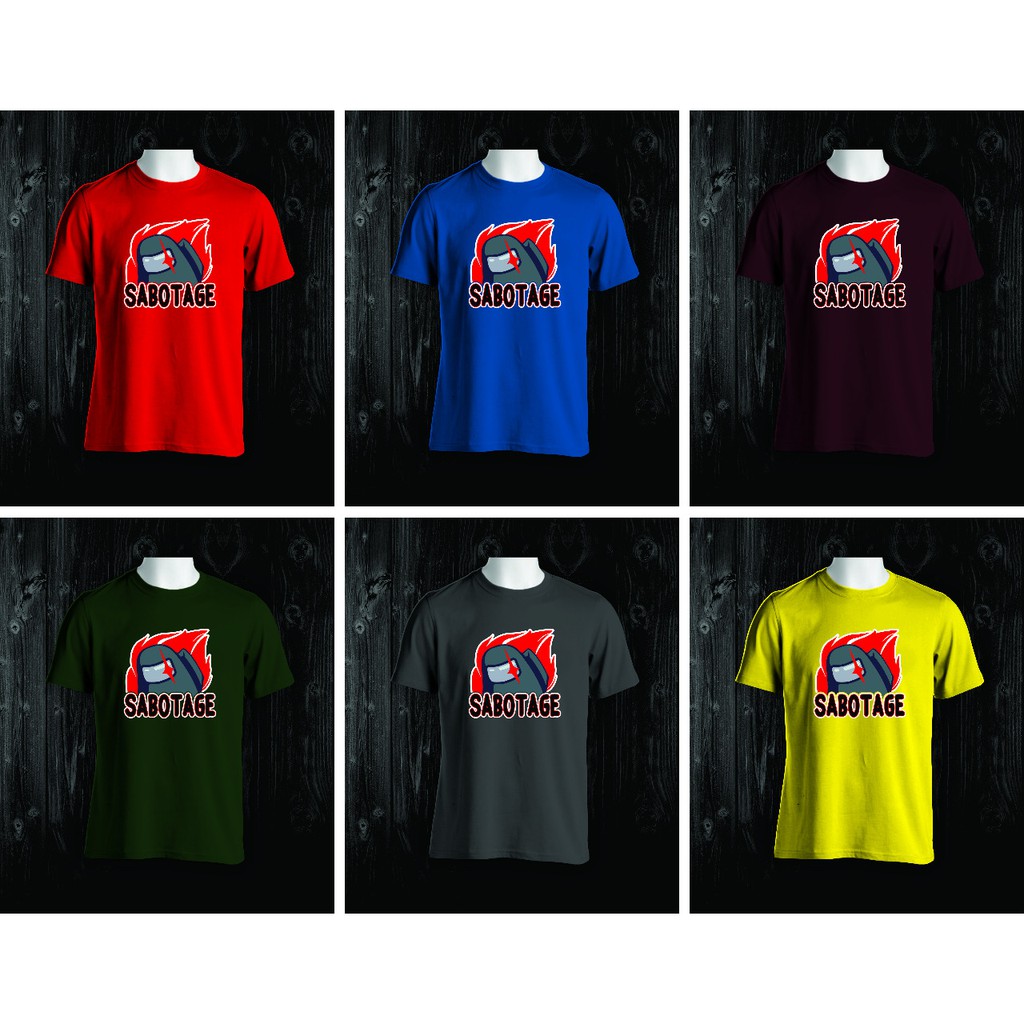 KAOS AMONG US SABOTAGE game BAJU TSHIRT COMBED 30S