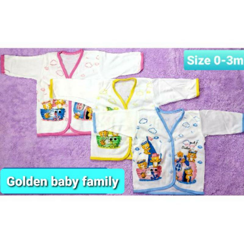 Boboko Baju Bayi Tangan Panjang Model Kancing/ Kemeja Bayi Newborn Mix List