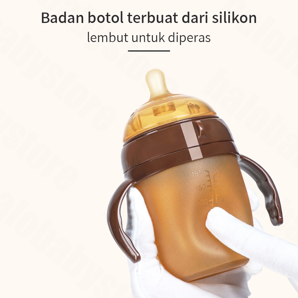 Halobaby PIKO BELLO dengan pegangan botol susu bayi PIKO BELLO/botol susu silikon bayi