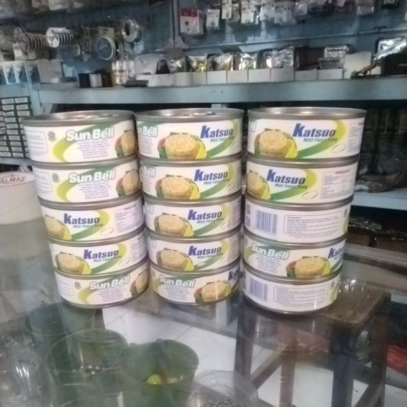 amisan umpan pancing sunbell, deho kecil, ikan tuna dan minyak kalengan