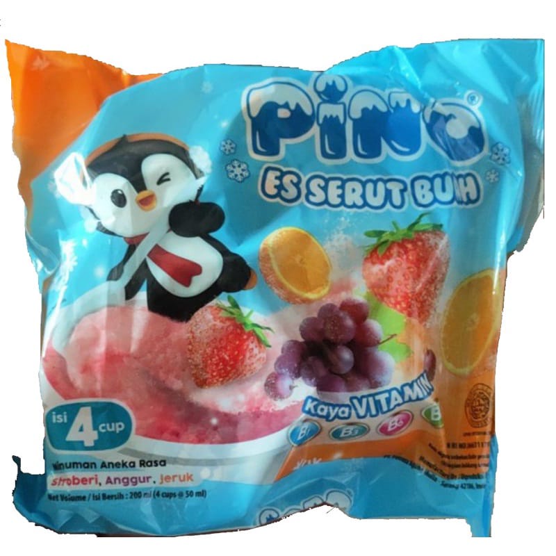 

Pino Ice Cup - Es Buah Serut - Minuman Rasa Buah Segar Kemasan Pack isi 4cup