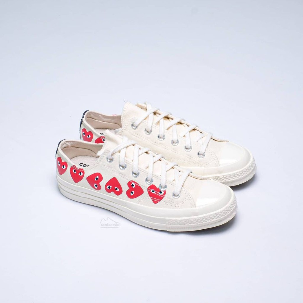 Converse CDG Low Multi Heart White
