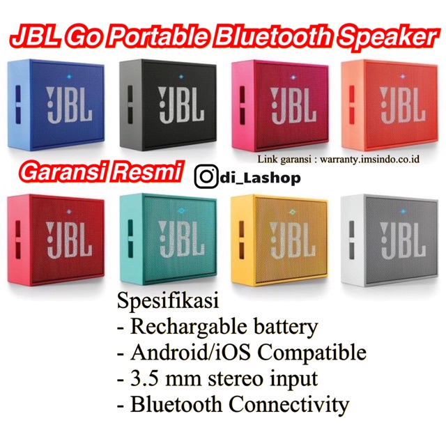 JBL GO PORTABLE BLUETOOTH SPEAKER