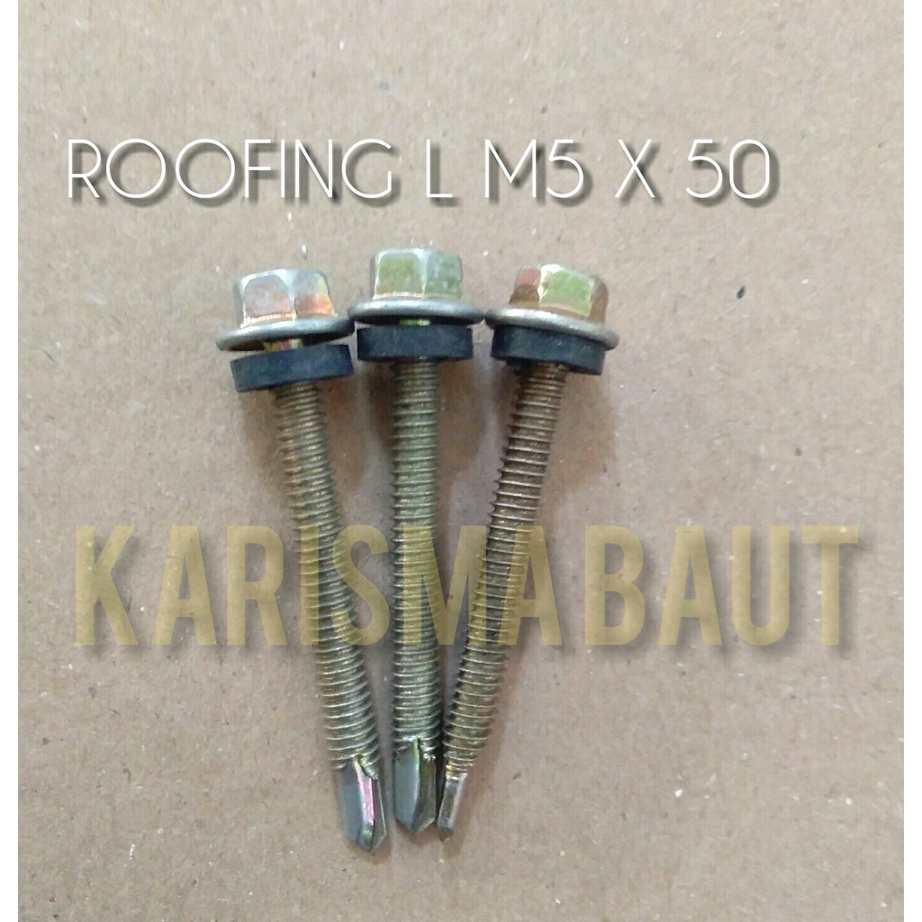 Sekrup roofing kuning #5 x 50/sekrup roofing 5x50 (5cm)