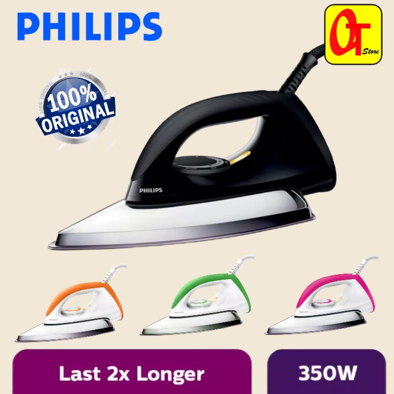 SETRIKA PHILIPS HD1173 PHILIPS DRY IRON / SETRIKA KERING / GOSOKAN PHILIPS HD1173 HD 1173 ORIGINAL P