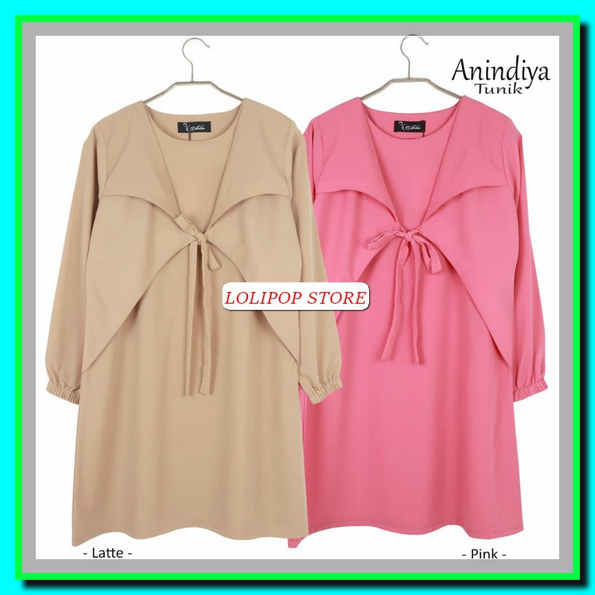 SALMA  TUNIK MUSLIM POLOS KANCING TALI KERUT MURAH OSCAR JUMBO BIGSIZE LINEN JERSEY BALOTELI RAMI