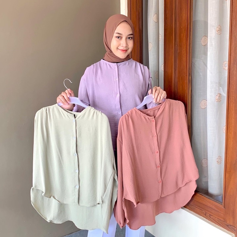 MOAH BLOUSE || BLOUSE CRINCLE AIRFLOW