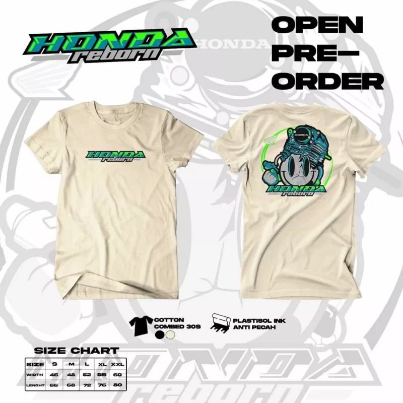 Jual Kaos Honda Reborn Honda Reborn Original Cb Gl Megapro