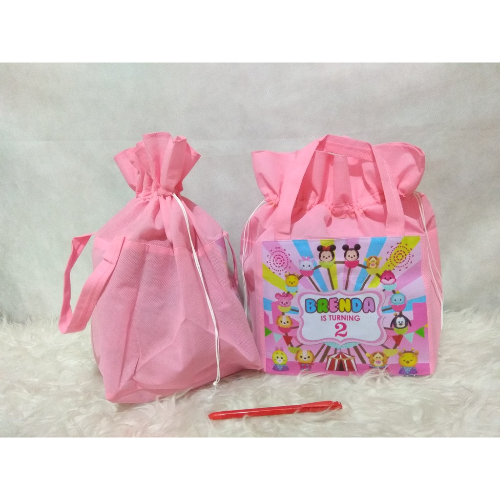TAS Spunbond SERUT V18 CUSTOM souvenir ulang tahun anak goodie bag ulang tahun goody ultah MURAH-3