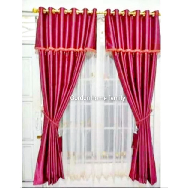 gorden blackout  poni polos gorden minimalis jendela pintu