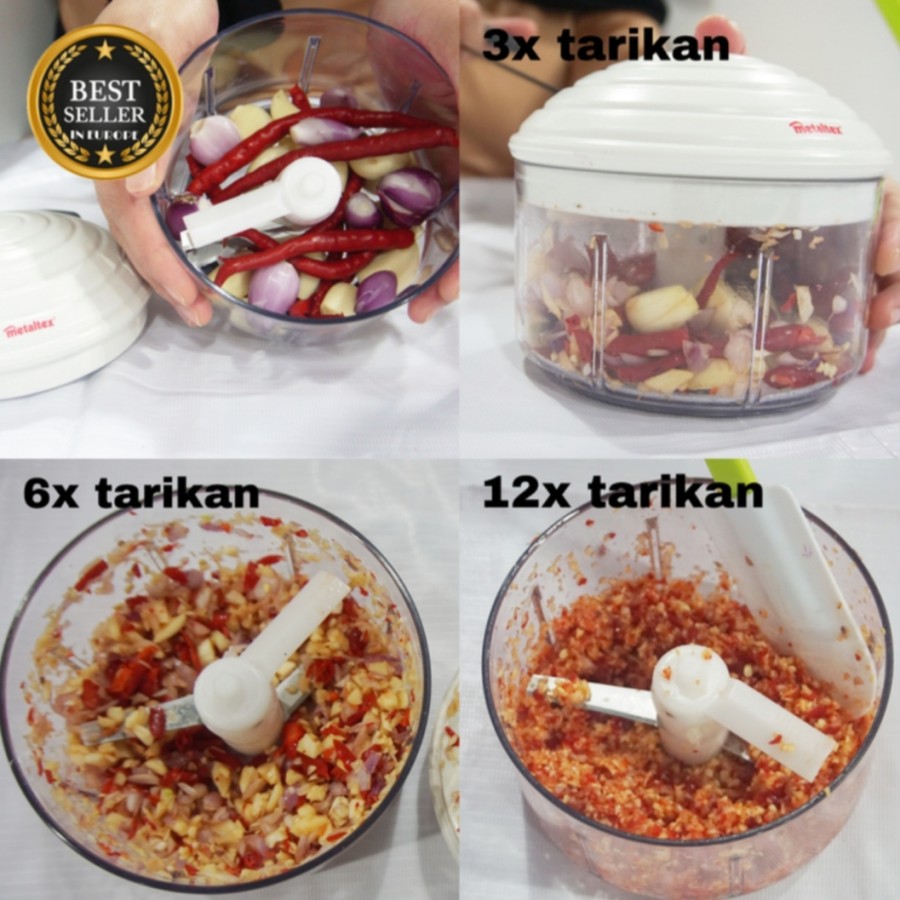 Chopper Tarik Rotomac Metaltex Food Chopper Food Blender Tarik Tangan Manual Penghalus Bumbu Buah Pencacah Sayur