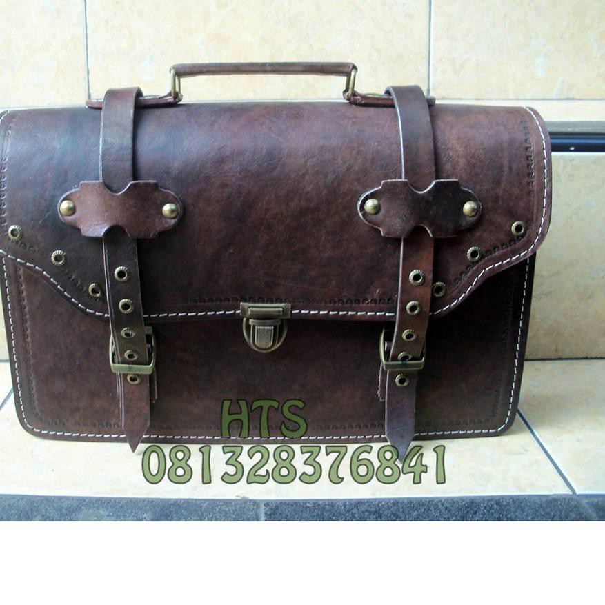 Terbaik TAS ONTHEL KULIT - TAS SAMPING BONCENGAN ONTHEL -  TAS SEPEDA ONTHEL KULIT ASLI - TAS BAGASI