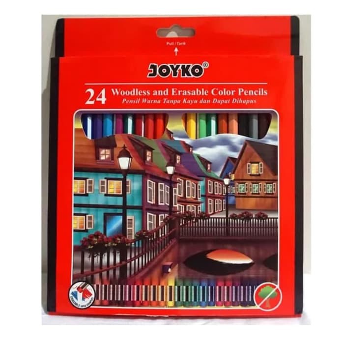 

Pensil Warna hapus Joyko 24 warna - pensil warna hapus 24 WARNA