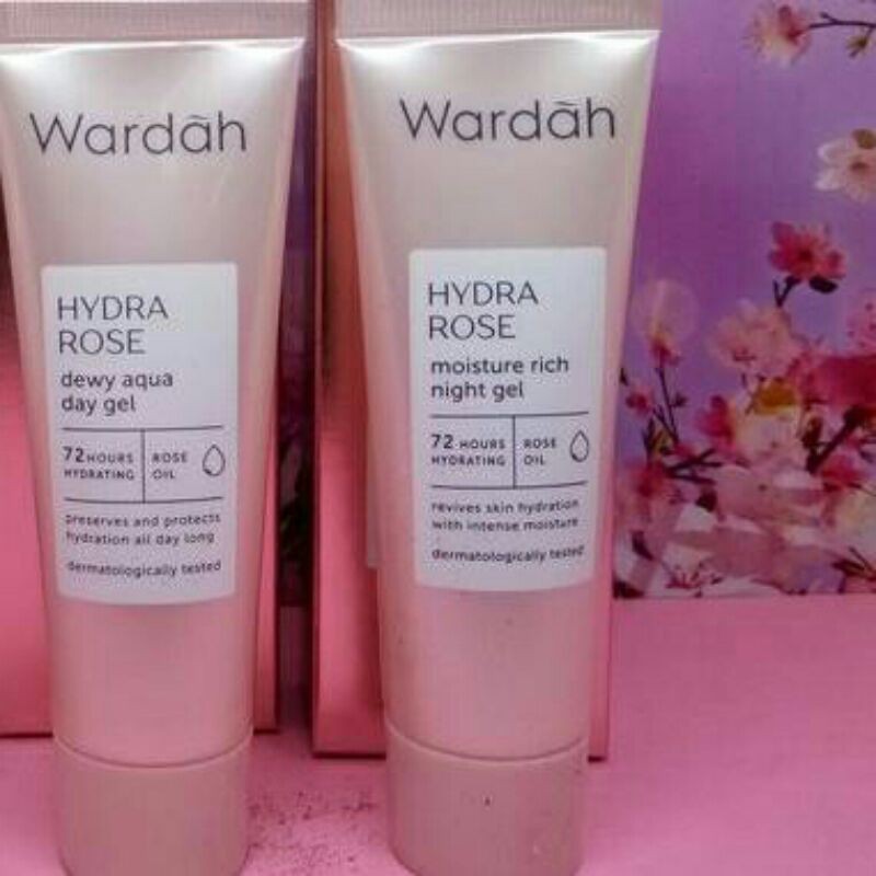 Wardah hydra rose sepaket day+night gel 17ml
