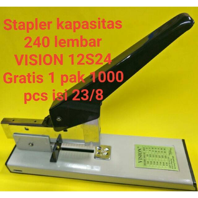 

Stapler jilid Vision 12s24 kapasitas 240 lembar