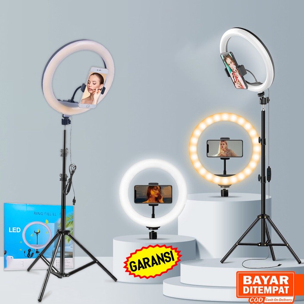 RING LIGHT 36CM + STAND RINGLIGHT BESAR 26CM 33CM LAMPU 26 30 36 CM