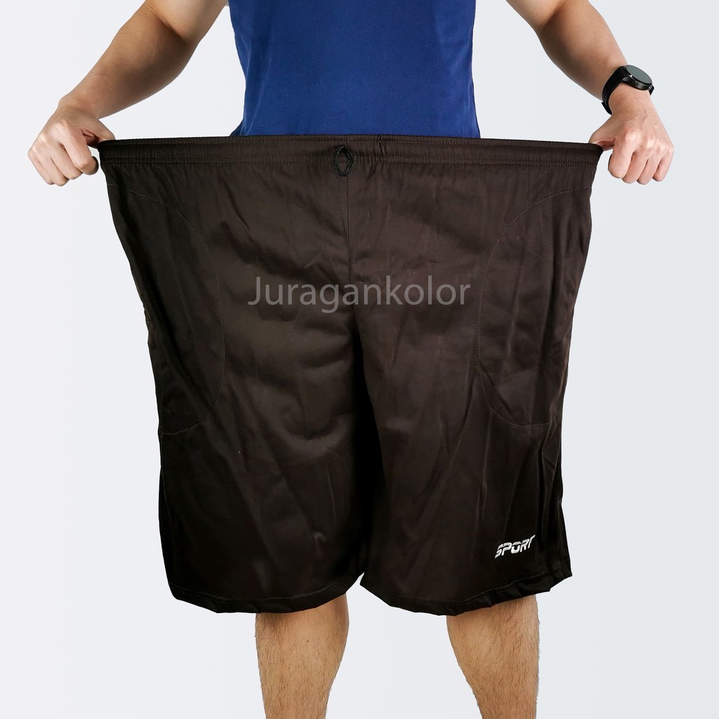 Celana Pendek Pria Polos Kaos SUPER BIG SIZE JUMBO -JAAD