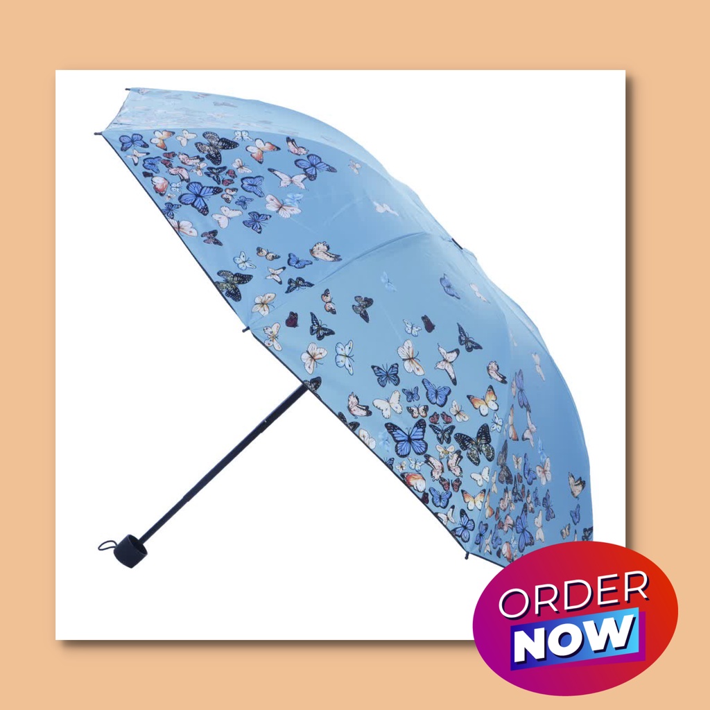 Umbrella Payung Lipat Otomatis New Butterfly Cantik Loko Original Premium Ke155