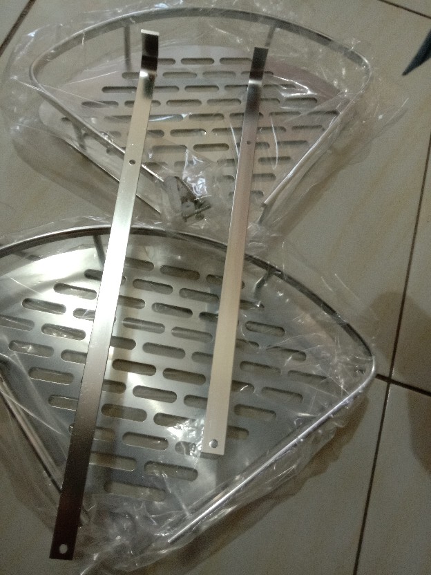 Rak Sudut Alumunium Serbaguna Kamar Mandi Toilet Wc Dan Dapur