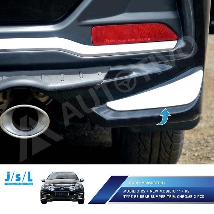 List Garnish Chrome Bumper Belakang jsl New Mobilio RS 2017-2018 megaor13 Murah