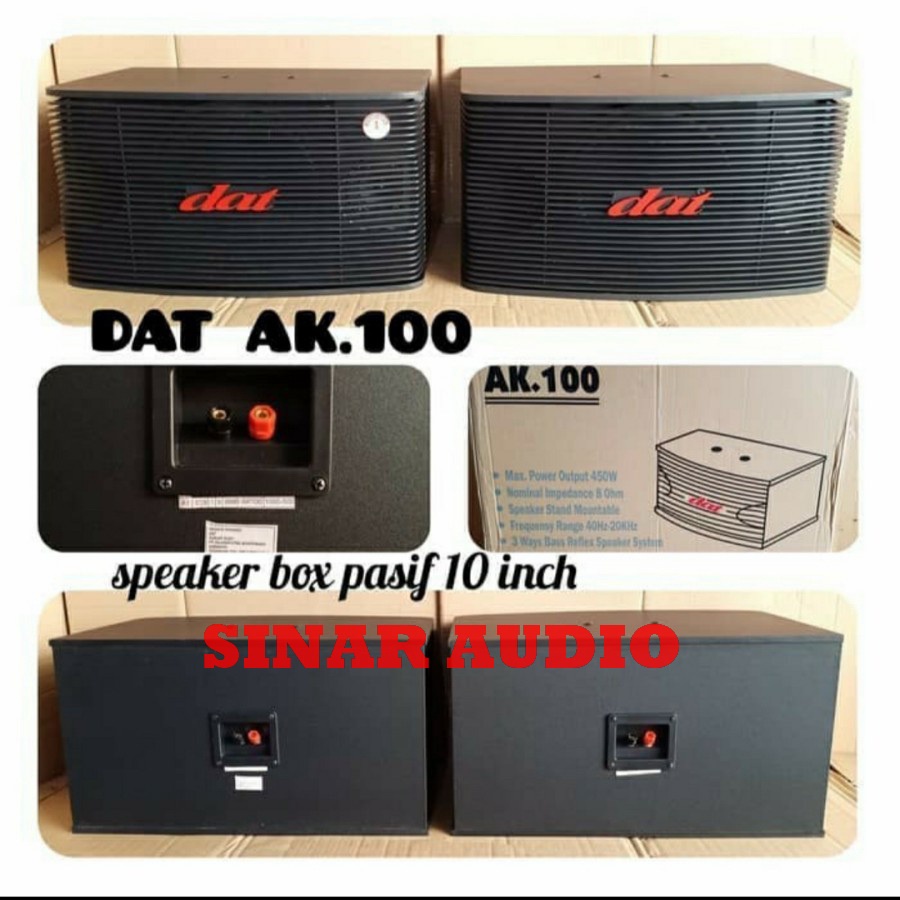Speaker Pasif 10 inch dat AK100 original speaker karaoke DAT AK 100