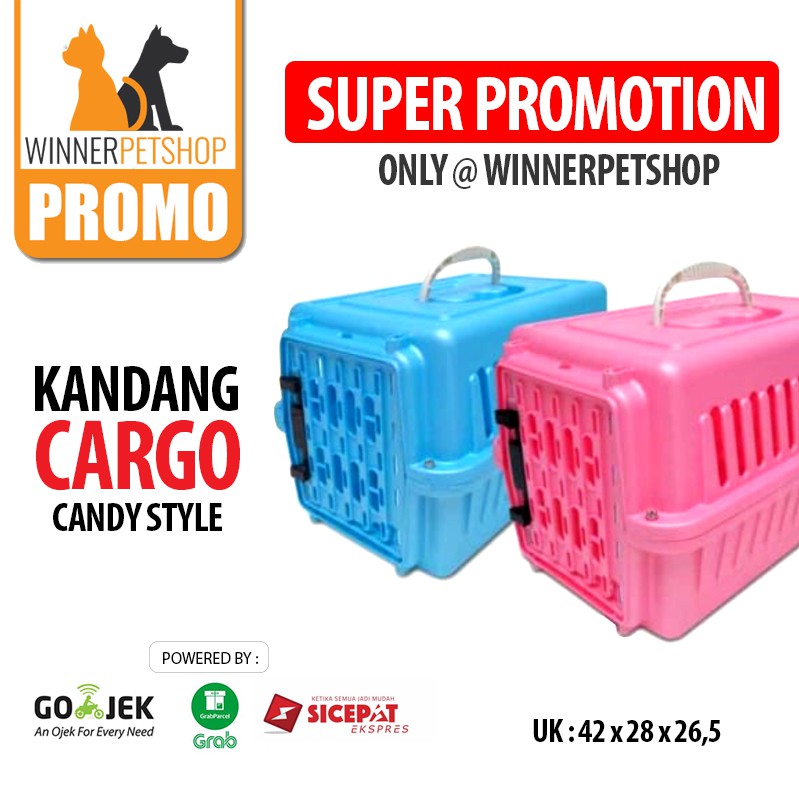 KANDANG KARGO "CANDY STYLE" - KARGO KUCING ANJING KELINCI - PET CARRIER