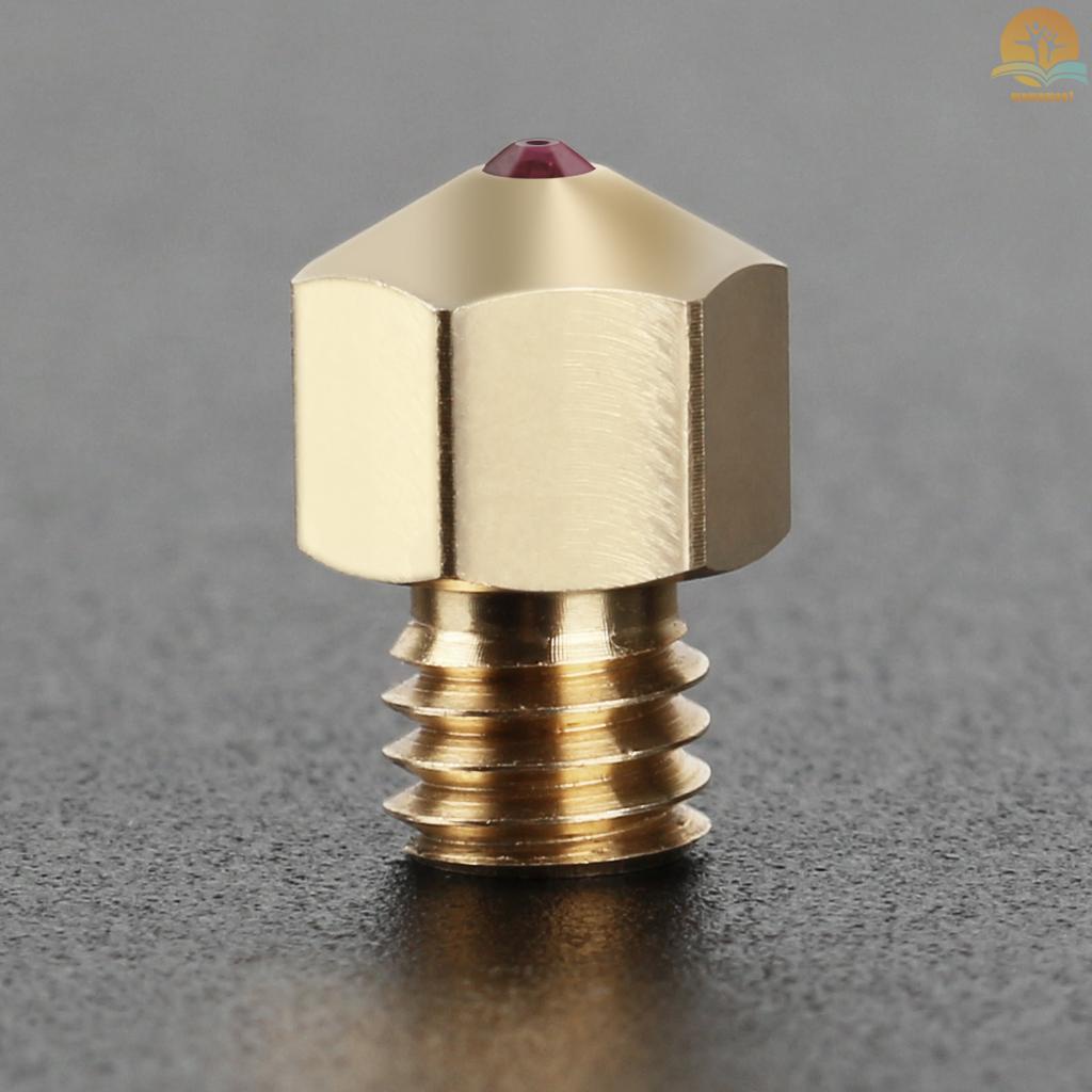 High Temperature MK8 Ruby Nozzle 0.4mm 3D Printer Parts for 1.75mm Filament PETG ABS PEI PEEK Compatible with Creality Ender 3 CR-10 Anet A8