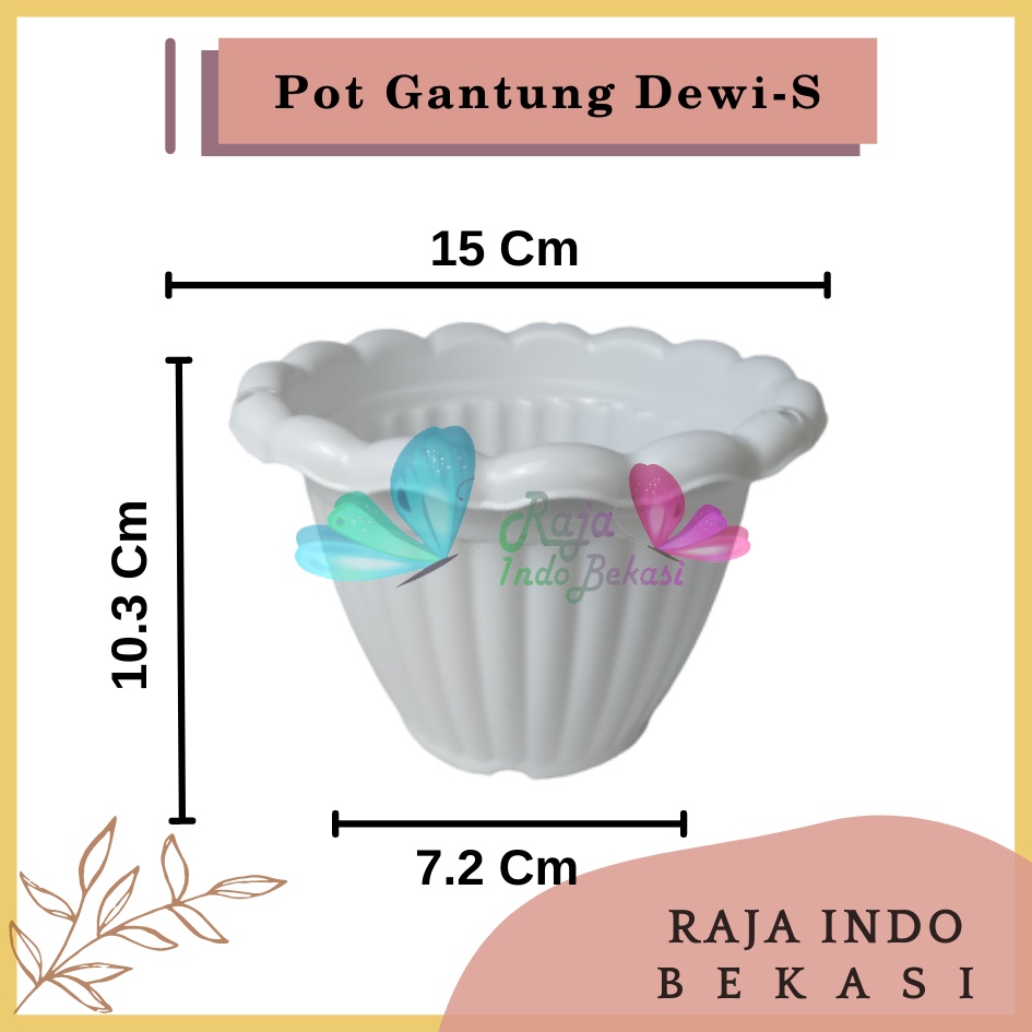 Pot Gantung Dewi S Hitam Pot Gantung Renda 20 Putih Pot Bunga Gantung Murah Grosir Unik Plastik Putih