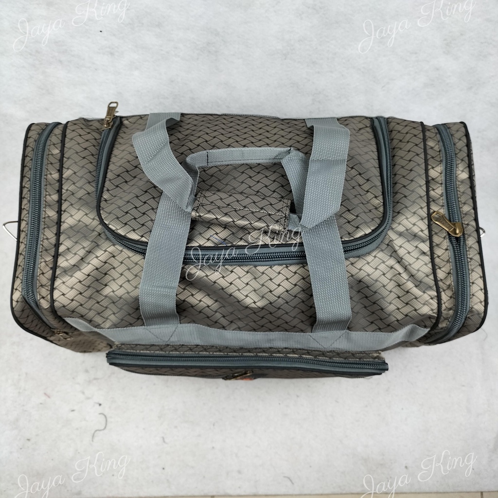 Tas Pakaian Motif Kotak Rudal Uk Besar Travel Bag Jinjing Selempang