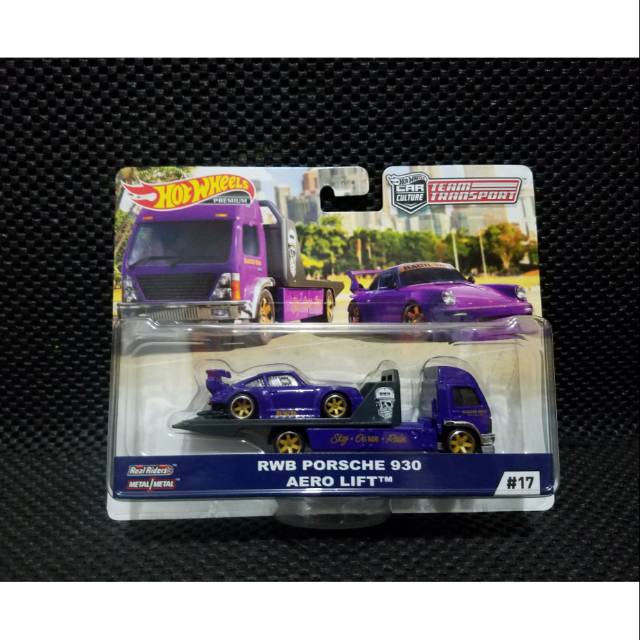 Hot wheels RWB Porsche RWB 930 Aero Lift Ungu Team Transport