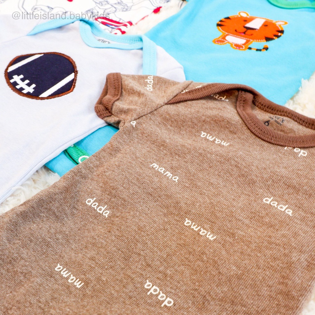 LIN9038 Boys/ Girls CARTER'S 5 in 1 Jumper Bayi Lengan Pendek Premium Cotton Romper Bayi/ Jumpsui...