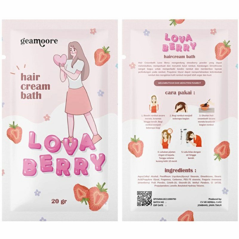 HAIR CREAMBATH GEAMOORE 20 GRAM / MASKER RAMBUT GEAMOORE 20 GR