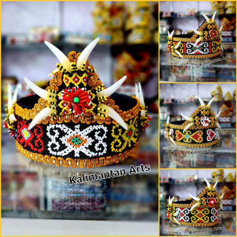 Topi Taring /Mahkota/Hiasan Kepala Dayak Perempuan Dewasa