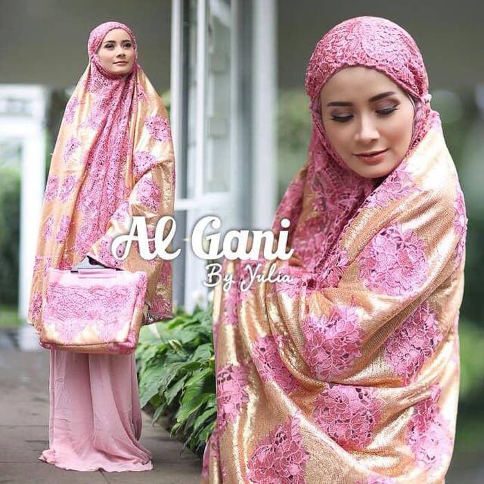 Termurah !!! Azurra Shop Mukena Flower Payet Al Gani Mekena Dewasa Fashion Muslim Murah