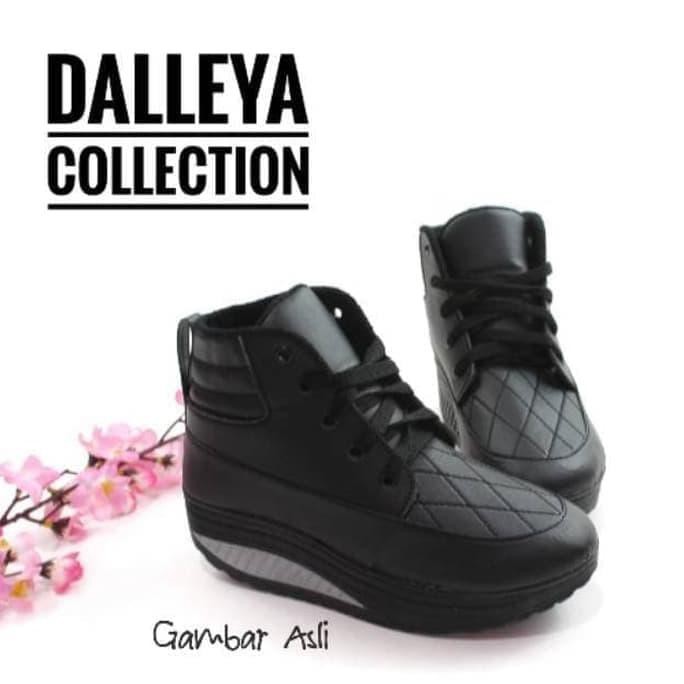 Ready# Sepatu Boot Wanita Casual Santai Cantik Dunhill - Hitam, 36