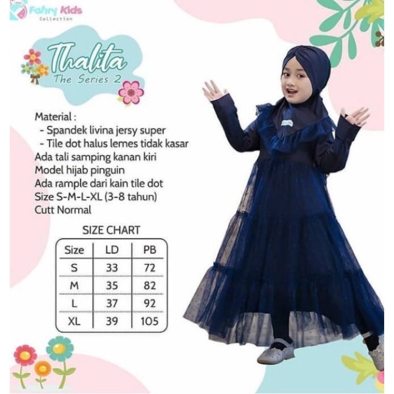 GAMIS ANAK THALITA THE SERIES 2 (2-8th)/GAMIS ANAK/GAMIS TILE ANAK