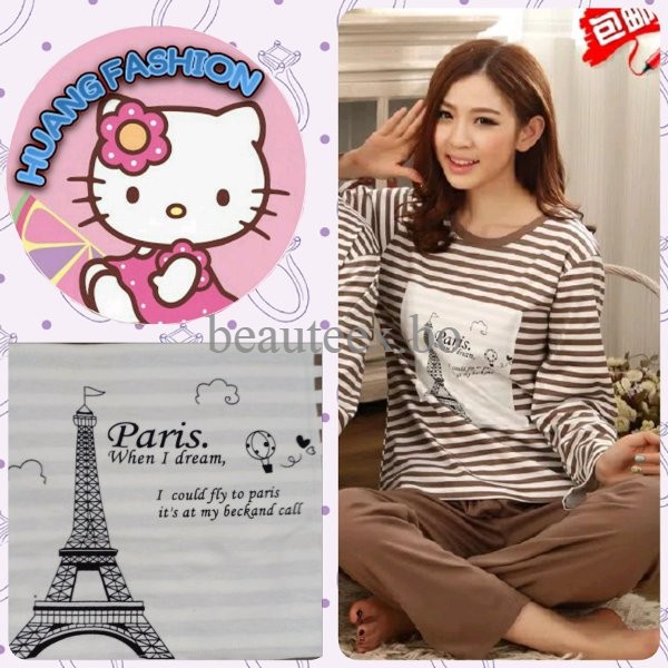SALE St pp baju tidur salur paris eiffel tower