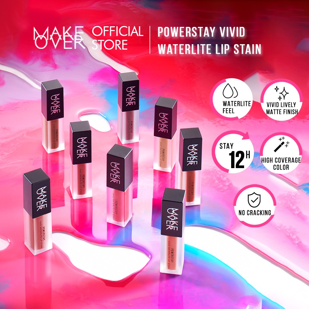 ⭐️ Beauty Expert ⭐️ Make Over Powerstay Vivid Waterlite Lip Stain | Makeover Power Stay Vivid Water Lite Lipstain