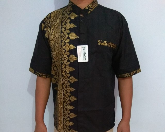 Cod- Dt Collection Kemeja Hem Batik Pekalongan Kombinasi Kerah Kokoh