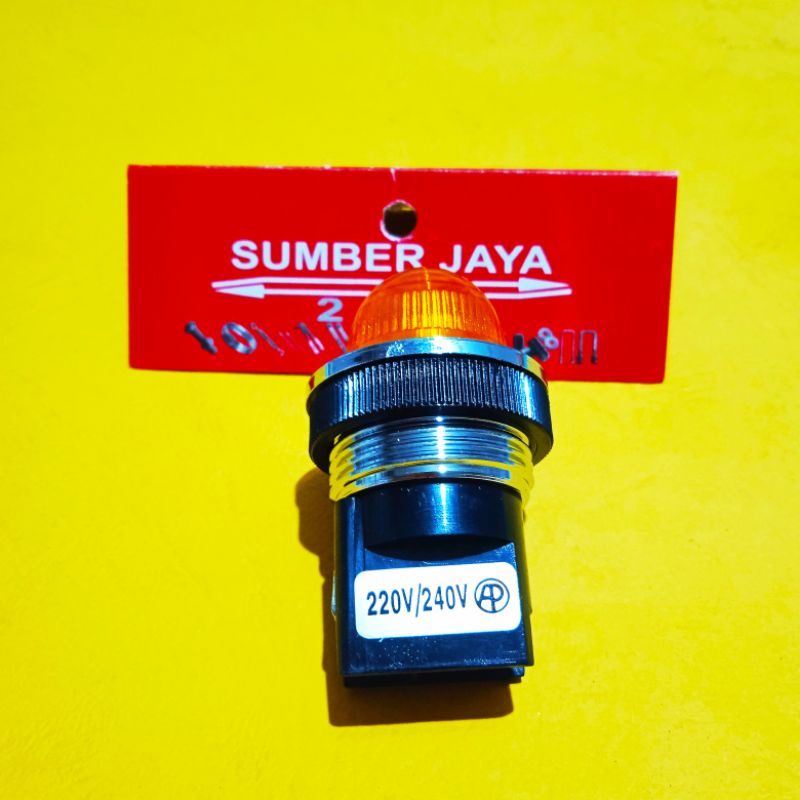 Lampu indikator kuning UFO 240 V / indicator light singnal  / pilot lamp  TERMURAH