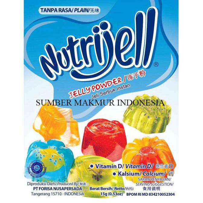 

NUTRIJELL JELLY RASA PLAIN 15 GRAM- PER BOX