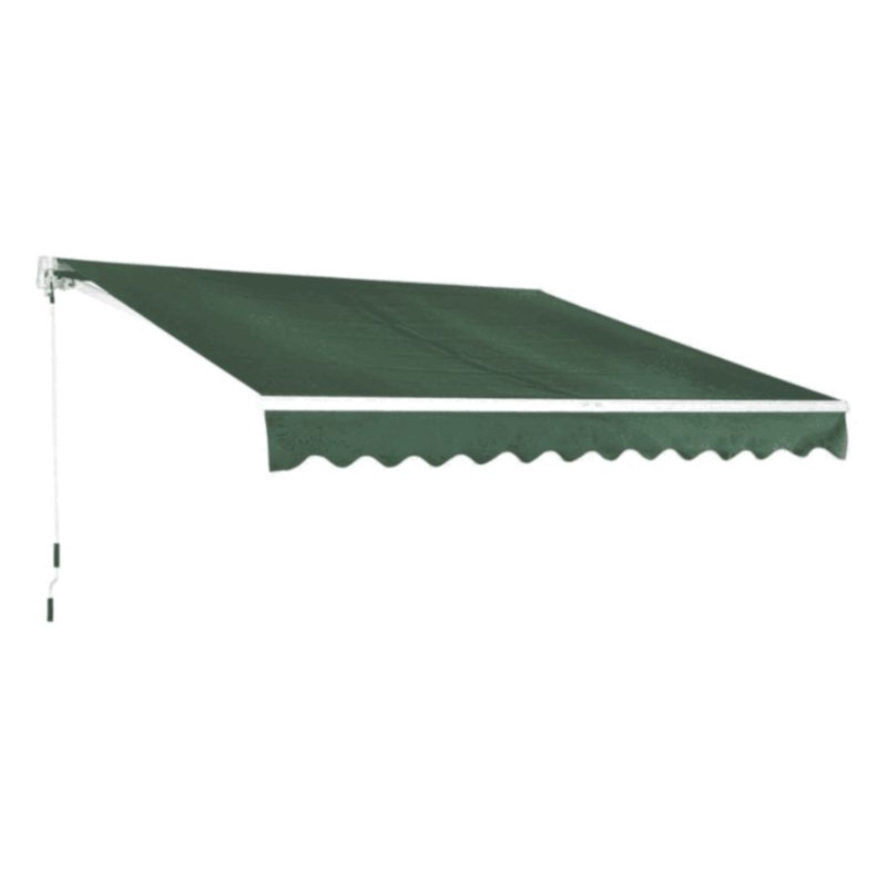 KRISBOW Awning Gulung/Kanopi Lipat CafeRumah 4Mx2.5M Green