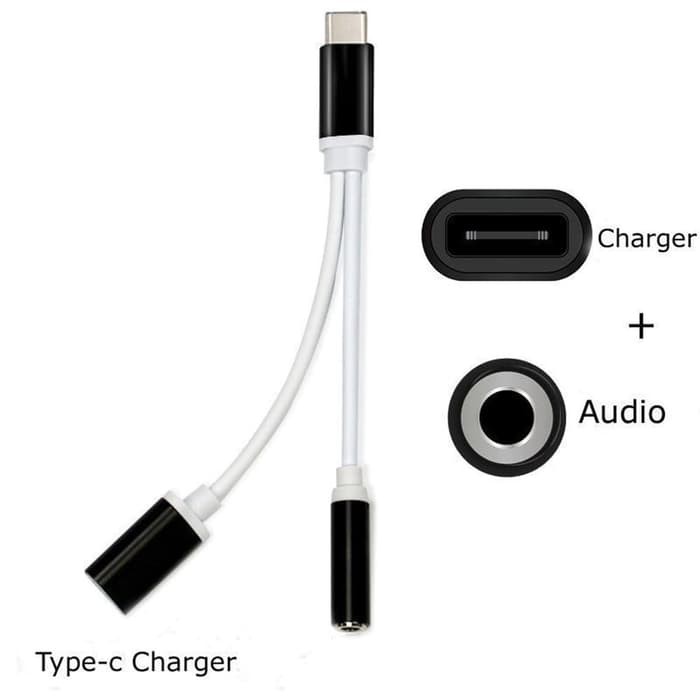 USB Type-C To 3.5mm Jack Audio Splitter Converter Adapter Cable