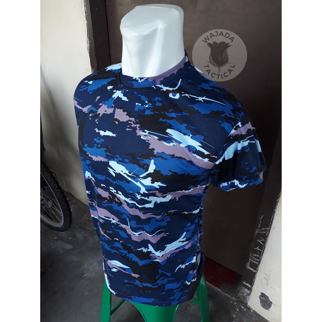 Kaos Pendek Loreng AURI Kaos Oblong Loreng Pesawat TNI AU
