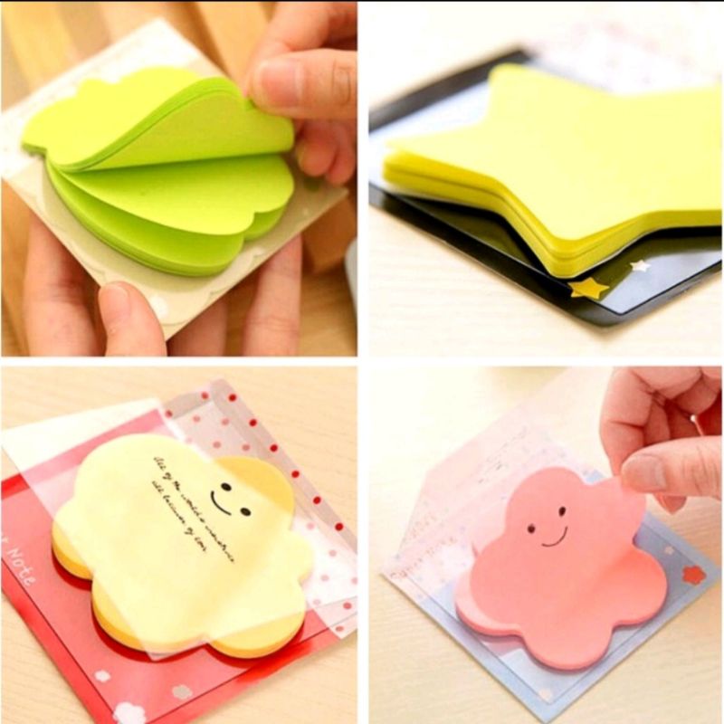 Sticky Notes Memo Model Star Clover Heart Flower