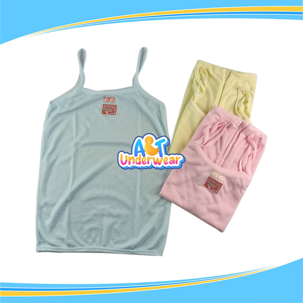 AT257-ECER Kaos singlet wanita Remaja Shelia/tengtop tali kecil/tank top