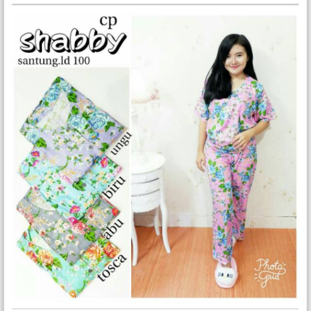 Setelan shabby grosir baju tidur piyama murah wanita 