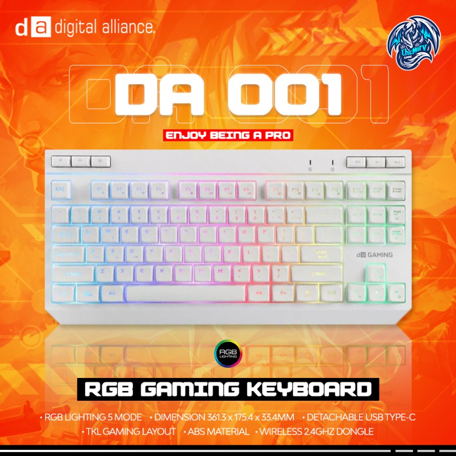 Digital Alliance DA 001 / DA-001 RGB TKL Wireless Gaming Keyboard